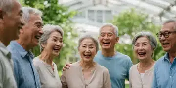 Smiling seniors enjoying retirement, illustrating financial security