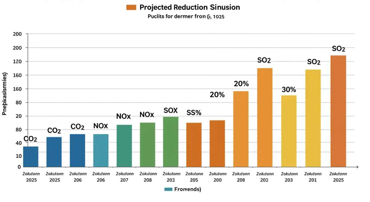 Projected pollutant reduction levels chart