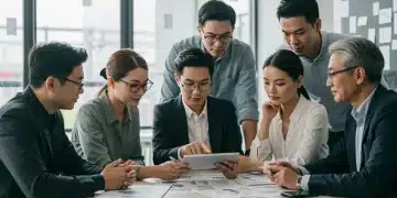 People discussing 401(k) changes with a financial advisor