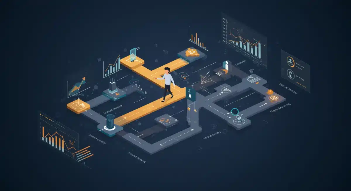 Visualizing a personalized learning journey with branching career paths