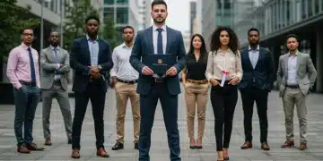 Maximize Education ROI: 12-Month Post-Graduation Plan 2026 Recent graduates confidently looking towards their career future