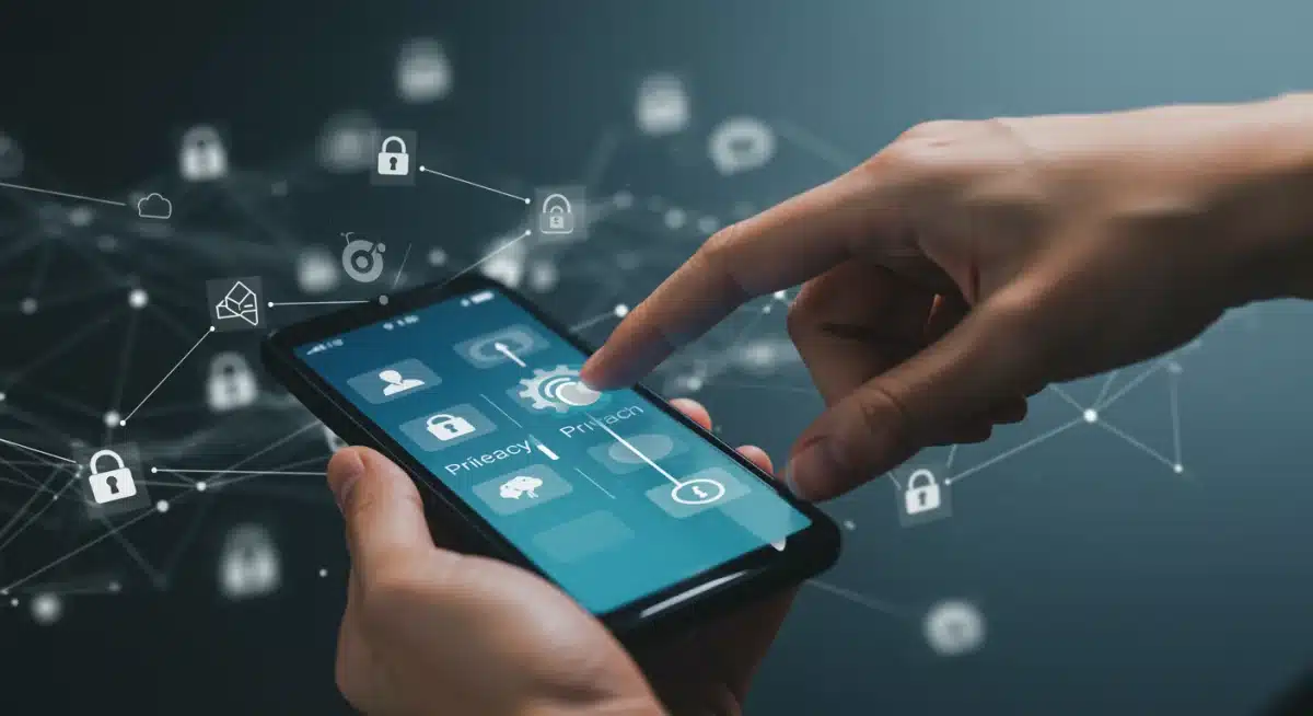 Managing privacy settings on a smartphone for data protection