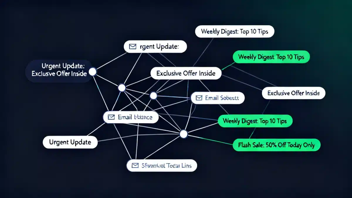 Neural network analyzing and generating optimized email subject lines
