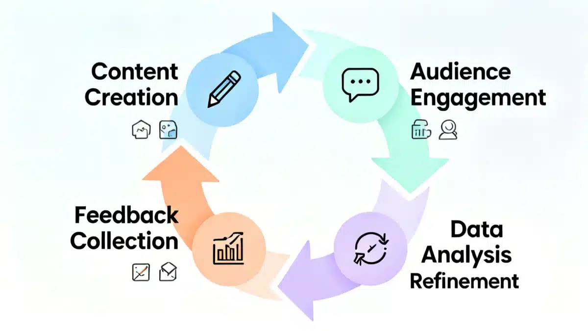 Infographic illustrating the continuous feedback loop process