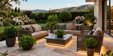 Modern durable patio furniture set in a stylish outdoor living space for 2026