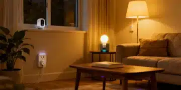 Modern living room showcasing integrated smart home gadgets