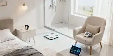 Smart home with integrated health devices for tracking wellness metrics