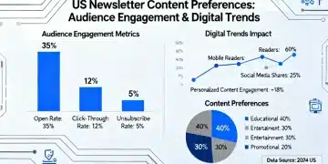 Infographic showing US newsletter content preferences data for Q1 2026